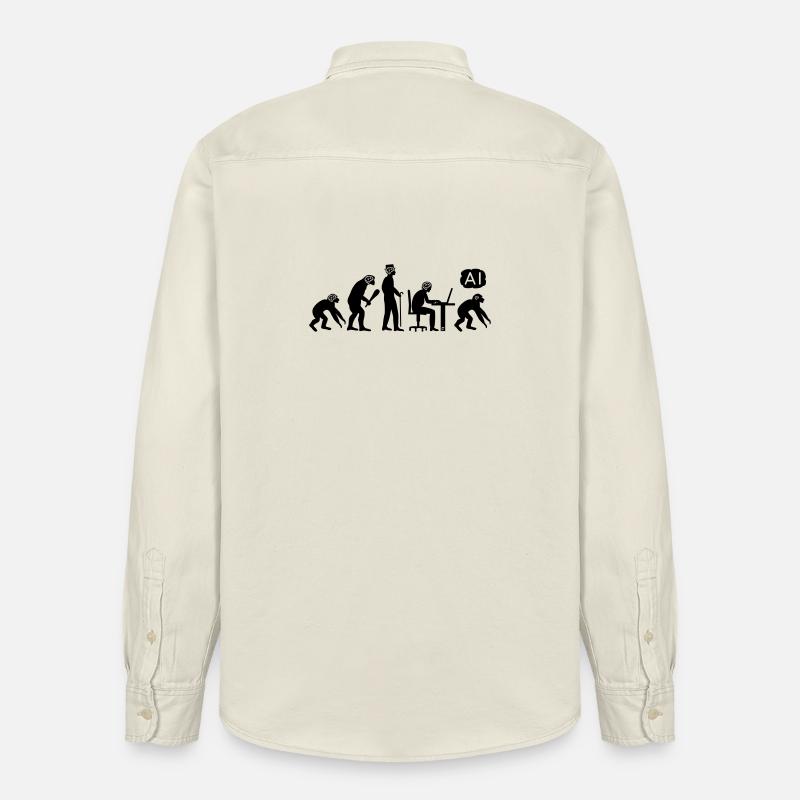 AI-volution - Relaxed Fit Unisex Organic Hemd von Stanley/Stella - Natur