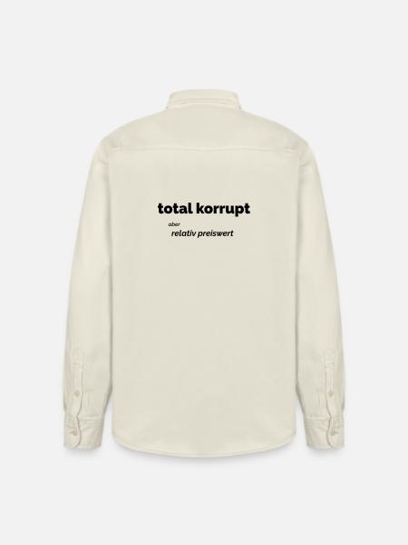 Total korrupt - Relaxed Fit Unisex Organic Hemd von Stanley/Stella - Natur