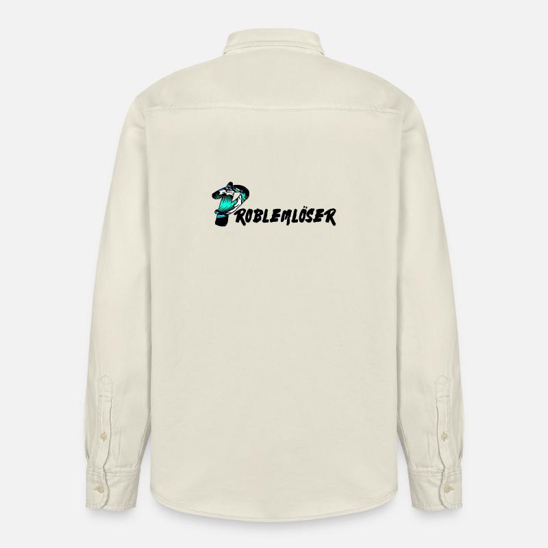 Problem problemlöser text - Relaxed Fit Unisex Organic Hemd von Stanley/Stella - Natur