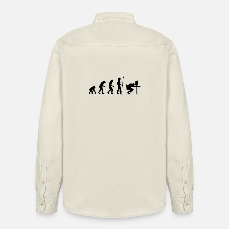 evolution_pc_4 - Relaxed Fit Unisex Organic Shirt by Stanley/Stella - soft Ecru