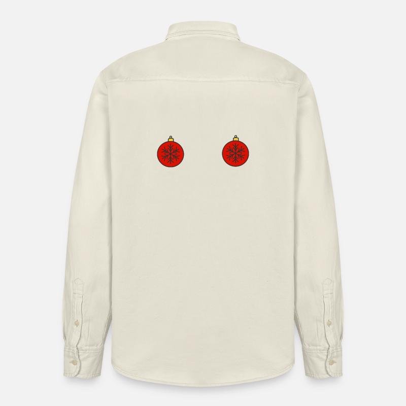 Weihnachtskugeln - Relaxed Fit Unisex Organic Hemd von Stanley/Stella - Natur