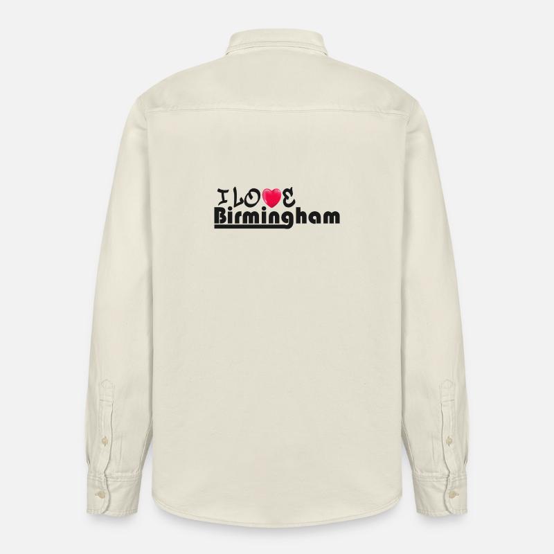 Love Birmingham Heart Design graphique - Chemise unisexe coupe décontractée bio Stanley/Stella - écru doux