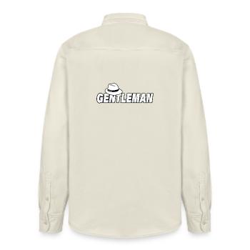 GENTLEMAN - Relaxed Fit Unisex Organic Hemd von Stanley/Stella - Natur - Hinten - AI Model Male 178 light (178cm)