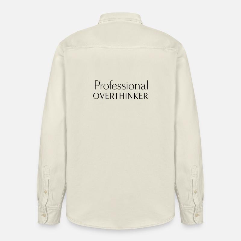PROFESSIONAL OVERTHINKER Minimalist - Relaxed Fit Unisex Organic Hemd von Stanley/Stella - Natur