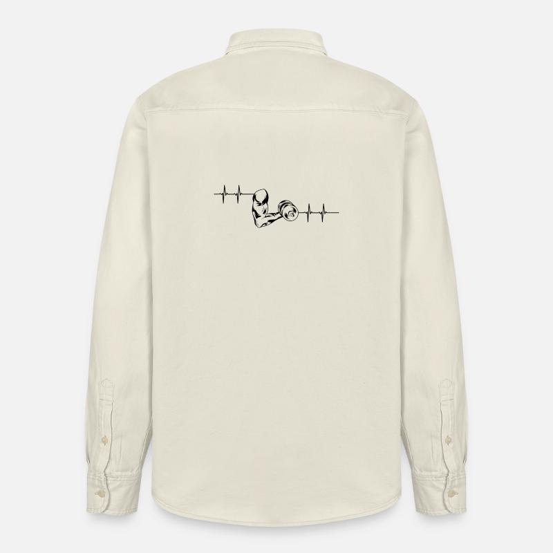 Biceps Pulse1 - Chemise unisexe coupe décontractée bio Stanley/Stella - écru doux