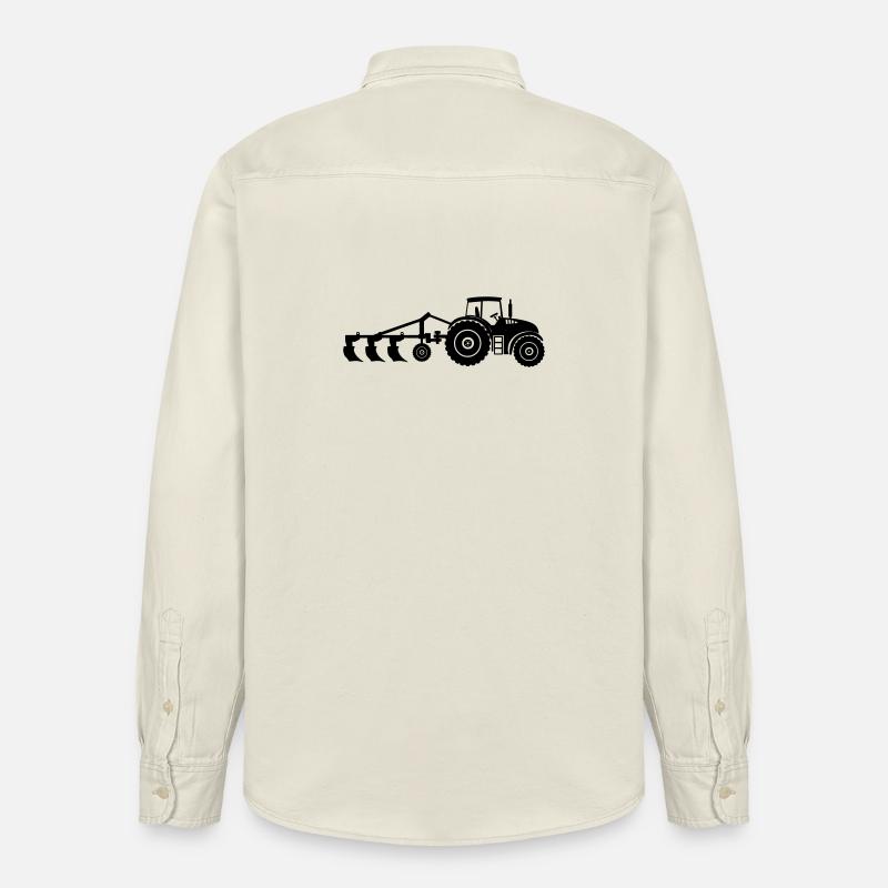 Acker-Traktor-Pflug - Relaxed Fit Unisex Organic Hemd von Stanley/Stella - Natur