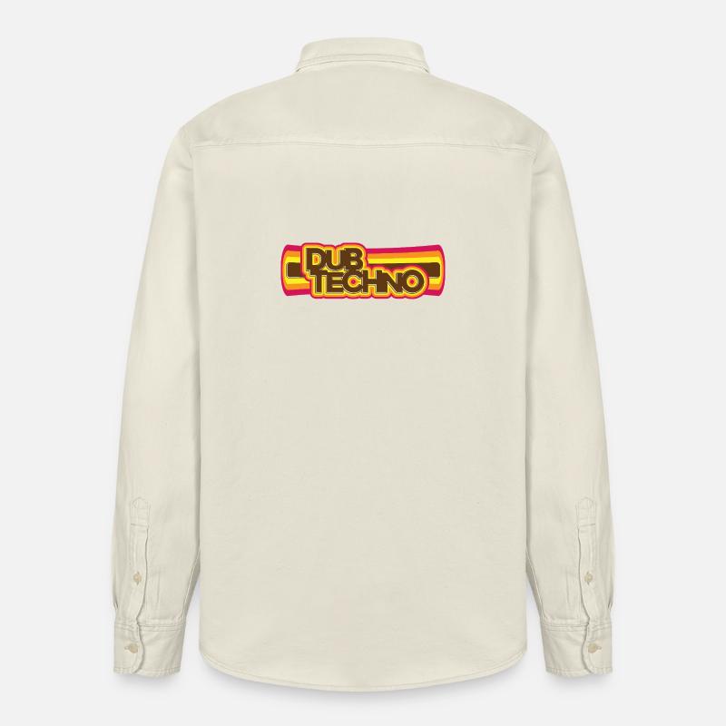 Dub Techno Rétro Psychédélisme - Chemise unisexe coupe décontractée bio Stanley/Stella - écru doux