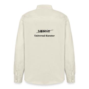 Messie - Relaxed Fit Unisex Organic Shirt by Stanley/Stella - soft Ecru - Back - AI Model Male 178 light (178cm)