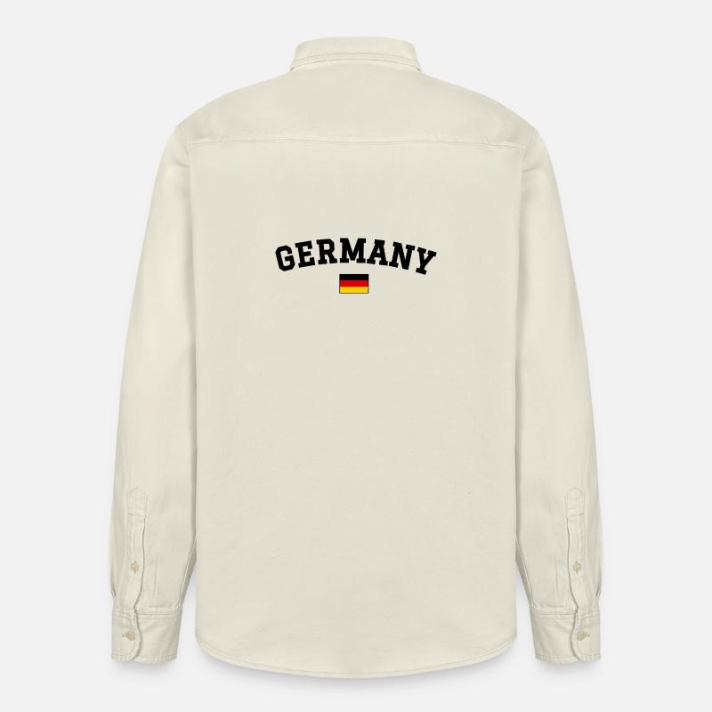 Spanien Flagge Design Englisch Schwarz - Relaxed Fit Unisex Organic Hemd von Stanley/Stella - Natur
