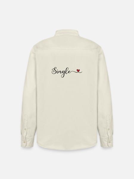 Single handwritten lettering with heart - Relaxed Fit Unisex Organic Shirt by Stanley/Stella - soft Ecru