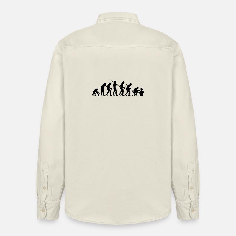 Evolution - Relaxed Fit Unisex Organic Shirt by Stanley/Stella - soft Ecru