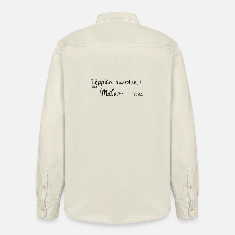 Teppich ausrollen! Der Maler ist da. - Relaxed Fit Unisex Organic Hemd von Stanley/Stella - Natur
