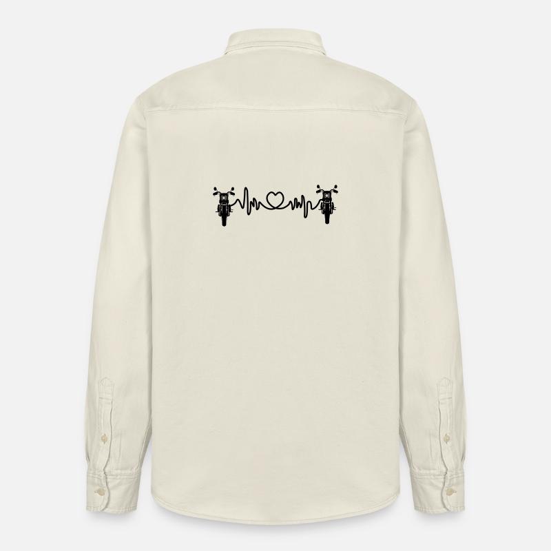 Motorische Frontansicht Cardio-Herzfrequenz 2 - Relaxed Fit Unisex Organic Hemd von Stanley/Stella - Natur