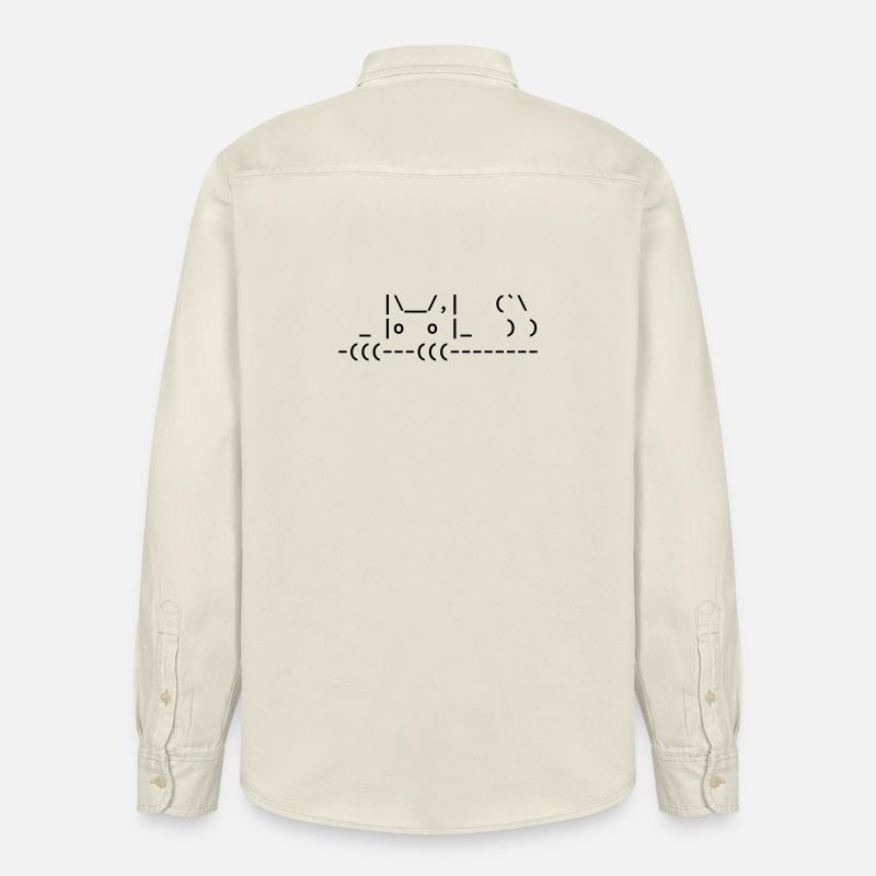 chat ascii mignon - chat ascii mignon - Chemise unisexe coupe décontractée bio Stanley/Stella - écru doux