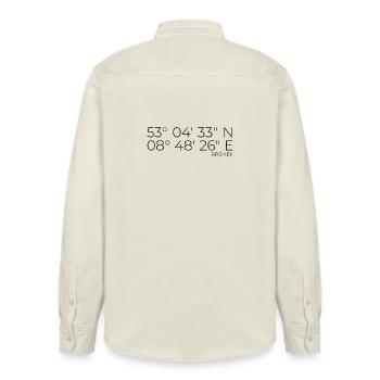 coordinates Bremen - Relaxed Fit Unisex Organic Shirt by Stanley/Stella - soft Ecru - Back - AI Model Male 178 light (178cm)