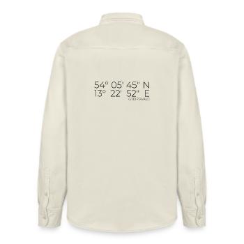 coordinates Greifswald - Relaxed Fit Unisex Organic Shirt by Stanley/Stella - soft Ecru - Back - AI Model Male 178 light (178cm)