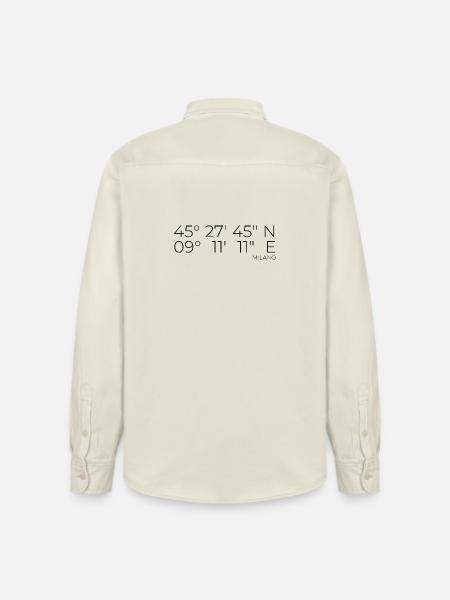 coordinates Milano, Italy - Relaxed Fit Unisex Organic Shirt by Stanley/Stella - soft Ecru
