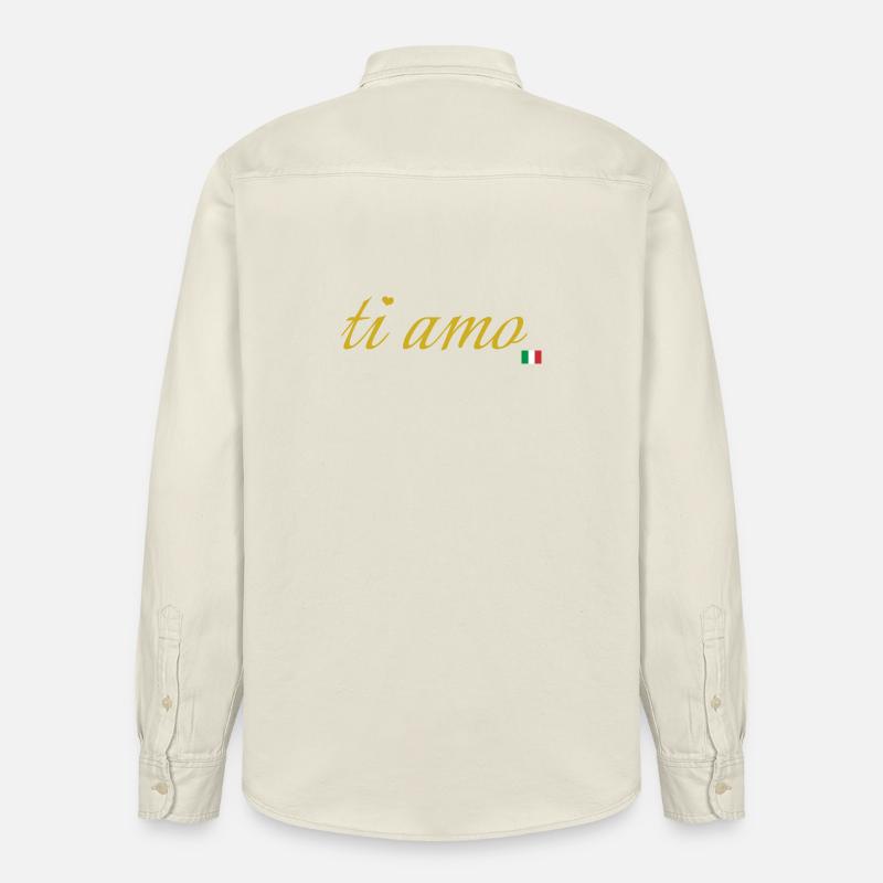 ti amo - Chemise unisexe coupe décontractée bio Stanley/Stella - écru doux