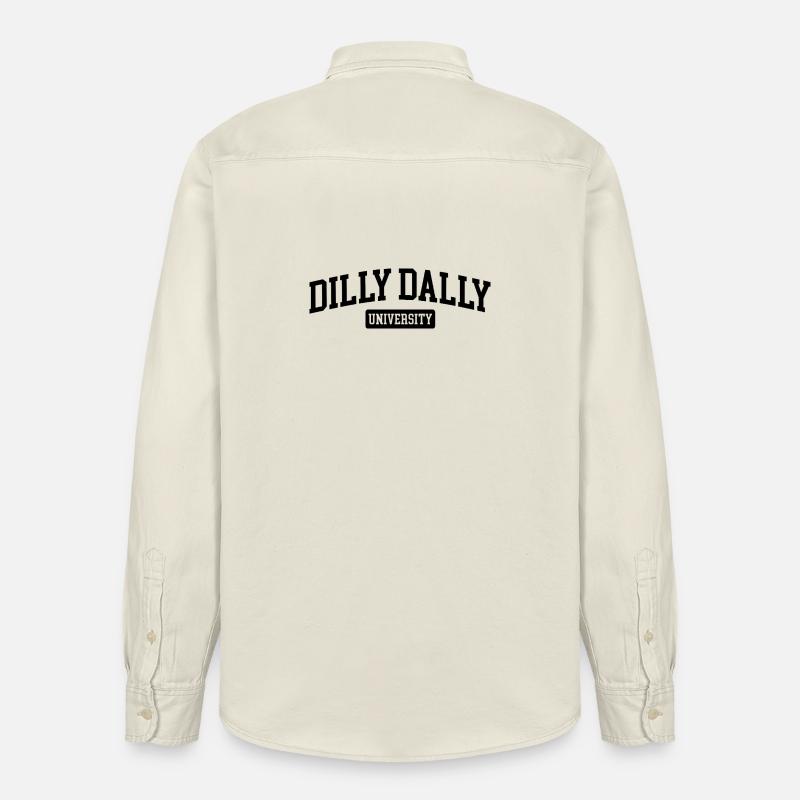 Dilly Dally University Procrastinate Dreschen - Relaxed Fit Unisex Organic Hemd von Stanley/Stella - Natur
