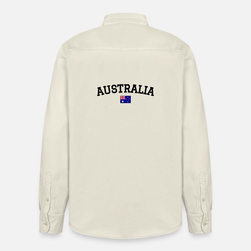 Drapeau australien Noir - Chemise unisexe coupe décontractée bio Stanley/Stella - écru doux