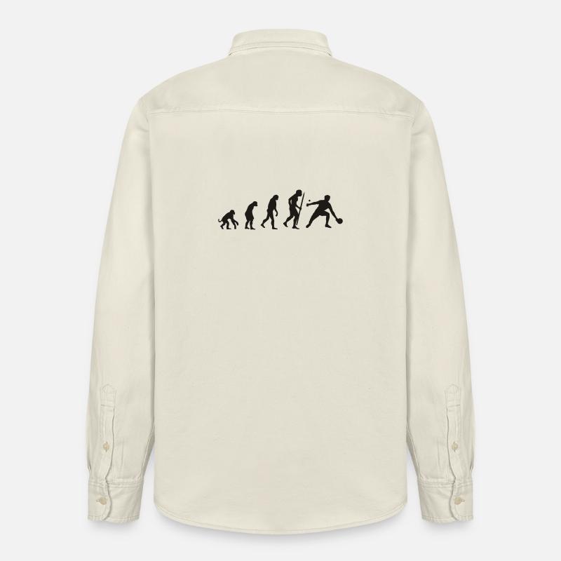 Evolution de ping-pong / tennis de table - Chemise unisexe coupe décontractée bio Stanley/Stella - écru doux