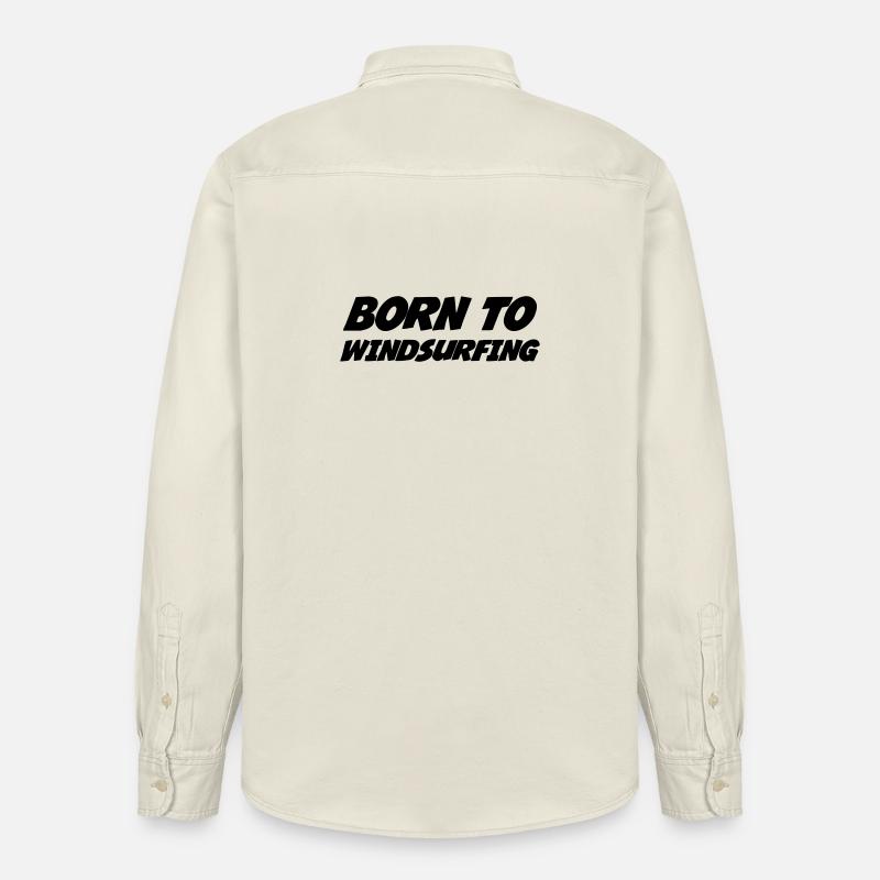Windsurfen / Windsurfer / Windsurf / Windsurfing - Relaxed Fit Unisex Organic Hemd von Stanley/Stella - Natur