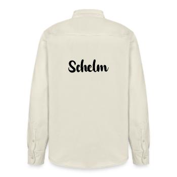 Schelm - Relaxed Fit Unisex Organic Hemd von Stanley/Stella - Natur - Hinten - AI Model Male 178 light (178cm)