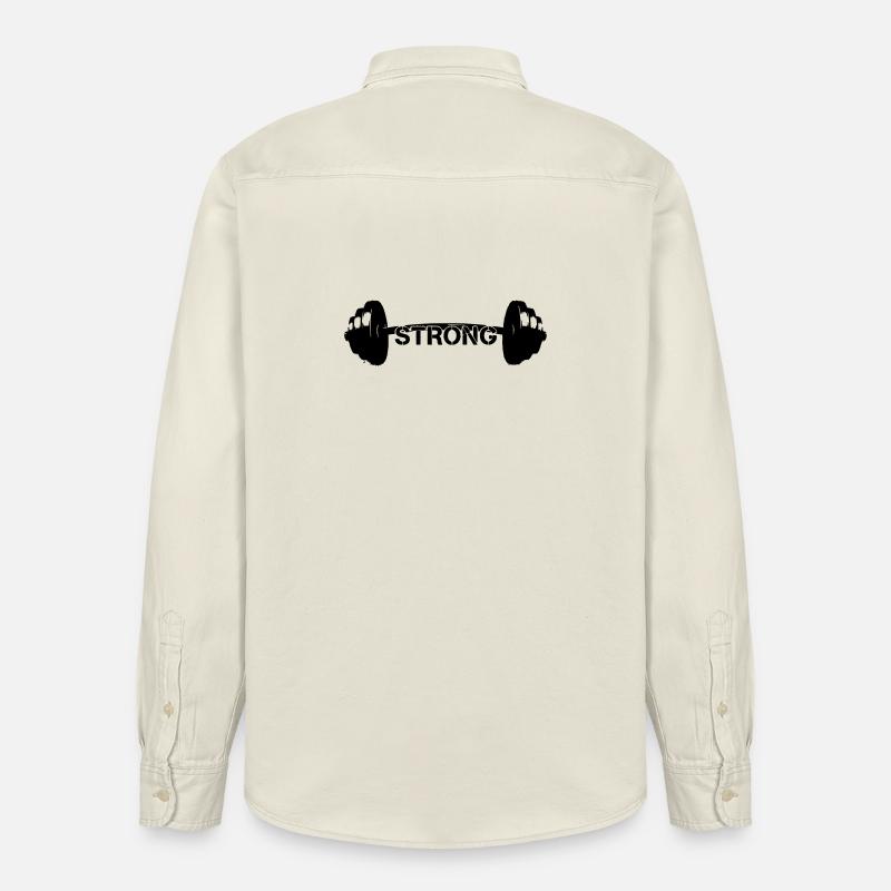 Hantel Strong Gewichte Gym - Relaxed Fit Unisex Organic Hemd von Stanley/Stella - Natur
