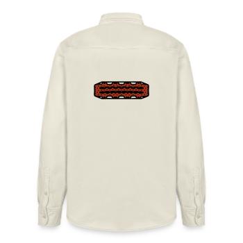Offroad Sandblech 4x4 Matsch - Relaxed Fit Unisex Organic Hemd von Stanley/Stella - Natur - Hinten - AI Model Male 178 light (178cm)