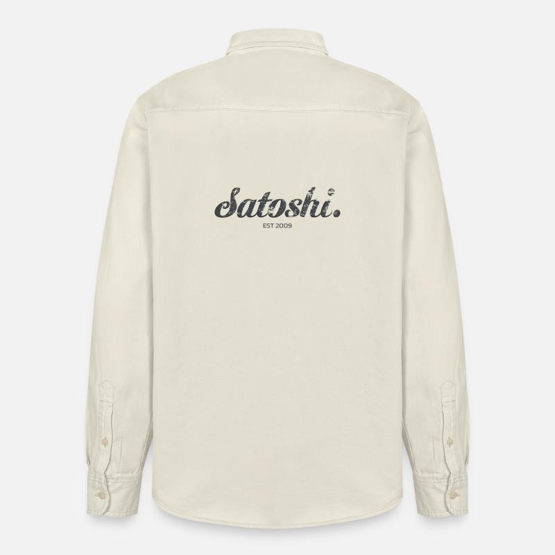 Satoshi Nakamoto Bitcoin Crypto Inventeur - Chemise unisexe coupe décontractée bio Stanley/Stella - écru doux
