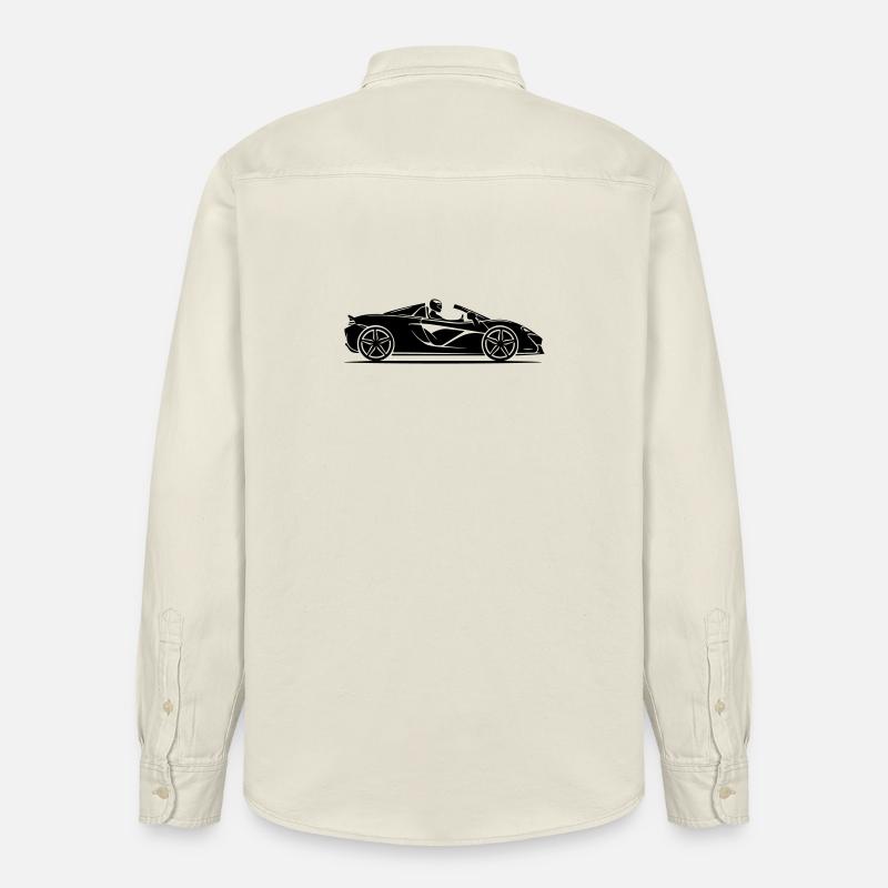 Symbole de la voiture cabriolet - Chemise unisexe coupe décontractée bio Stanley/Stella - écru doux