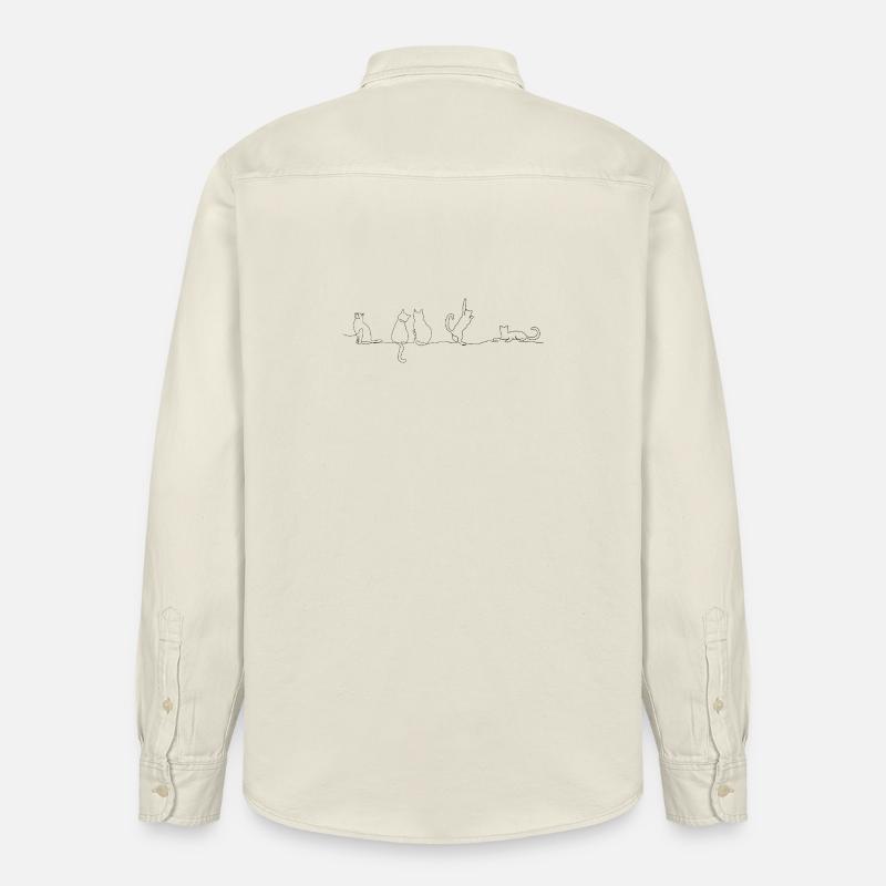 Chat chat chat - Chemise unisexe coupe décontractée bio Stanley/Stella - écru doux