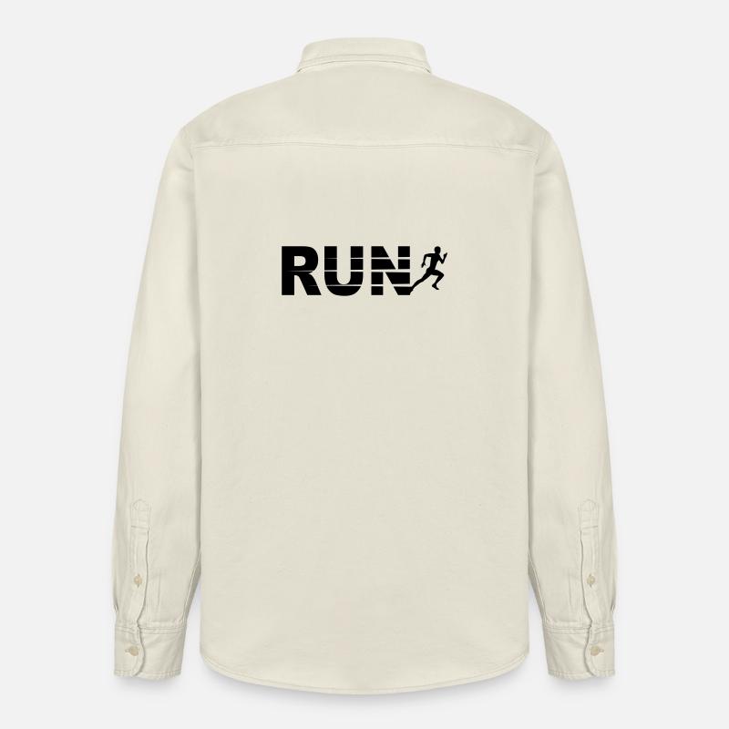Run, course à pied, jogging, marathon - Chemise unisexe coupe décontractée bio Stanley/Stella - écru doux