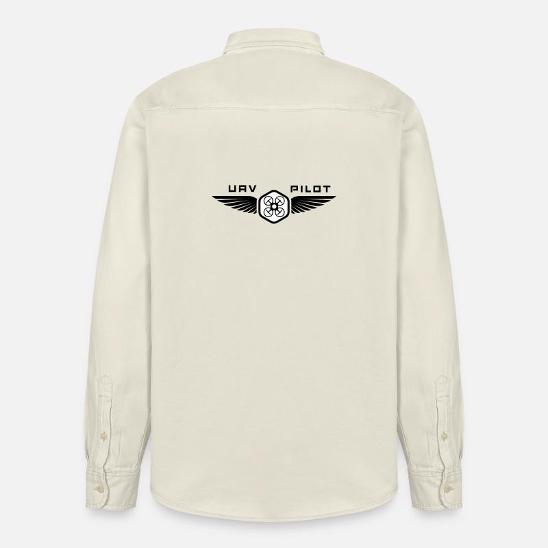 UAV PILOT1 - Relaxed Fit Unisex Organic Hemd von Stanley/Stella - Natur