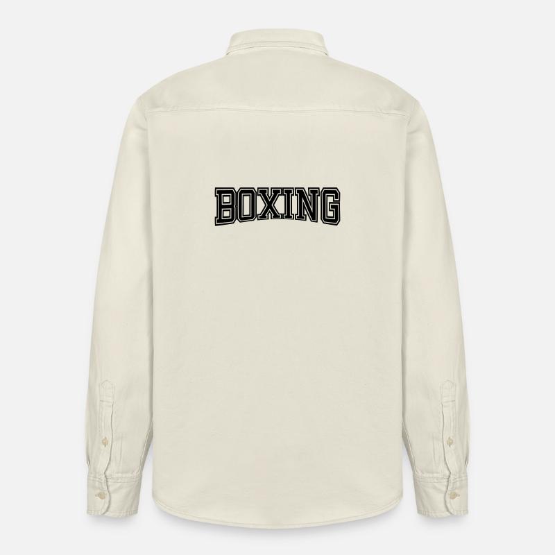 BOXING Design Old School - Chemise unisexe coupe décontractée bio Stanley/Stella - écru doux