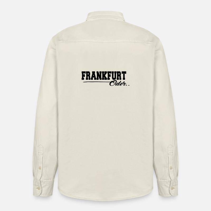 Frankfurt Oder Schriftzug - Relaxed Fit Unisex Organic Hemd von Stanley/Stella - Natur