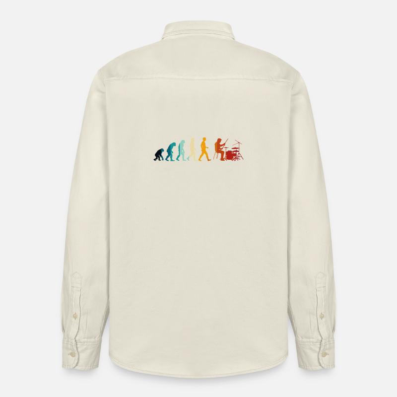 Évolution de la batterie - Chemise unisexe coupe décontractée bio Stanley/Stella - écru doux