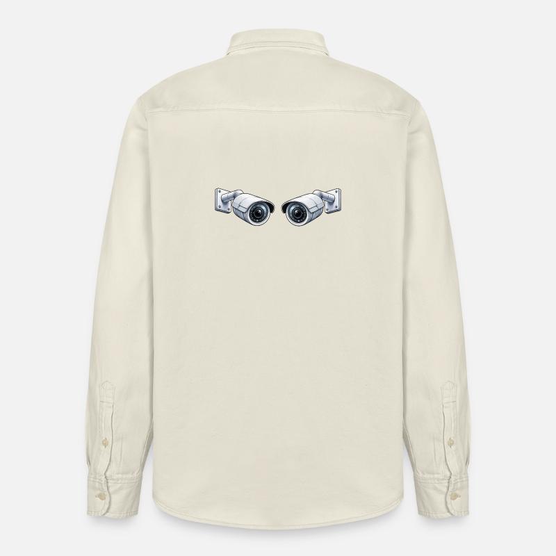 Caméra de surveillance - Chemise unisexe coupe décontractée bio Stanley/Stella - écru doux