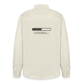 Loading - Relaxed Fit Unisex Organic Shirt by Stanley/Stella - soft Ecru - Back - AI Model Male 178 light (178cm)