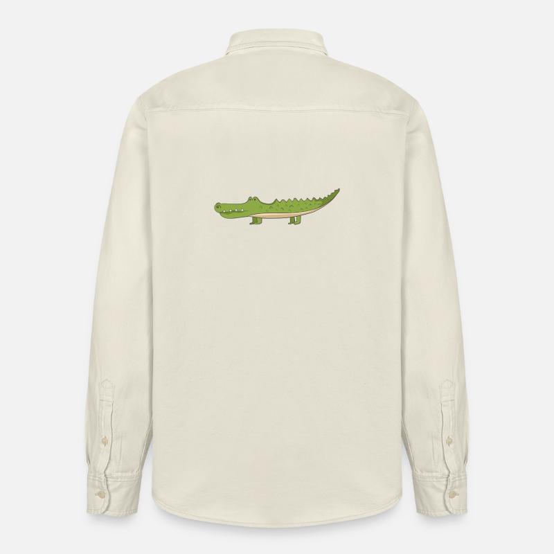 Crocodile - Chemise unisexe coupe décontractée bio Stanley/Stella - écru doux