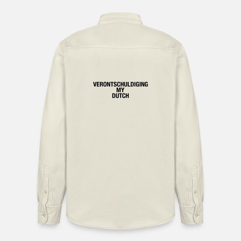 SORRY MY DUTCH Language - Relaxed Fit Unisex Organic Hemd von Stanley/Stella - Natur