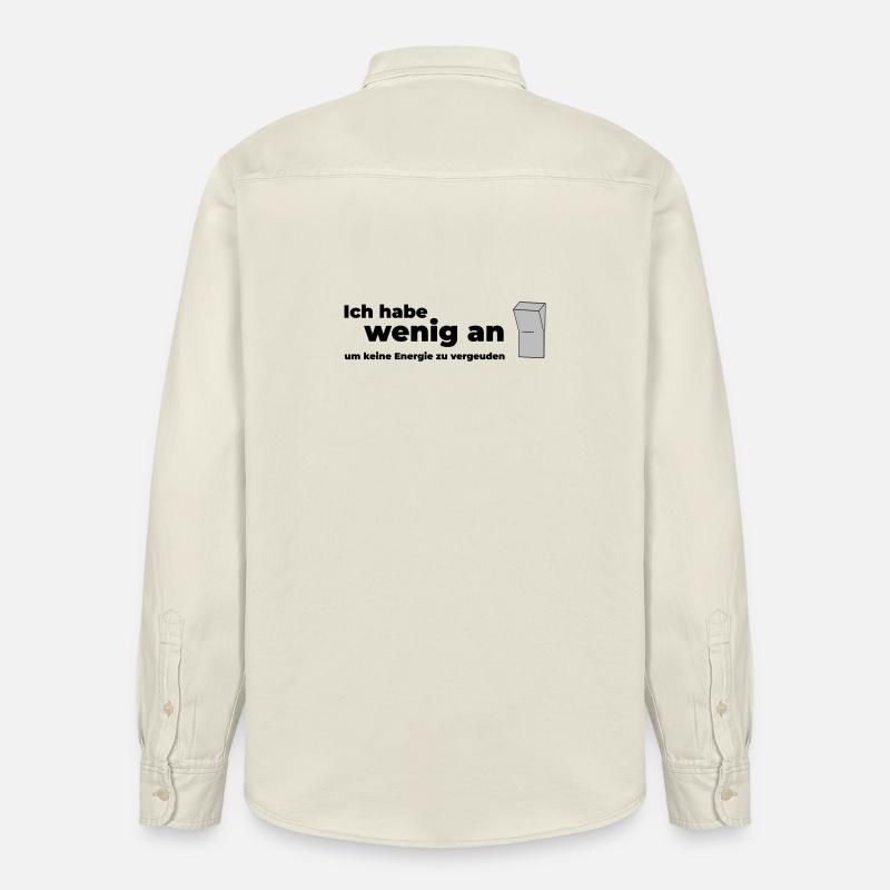 WENIG AN - Relaxed Fit Unisex Organic Hemd von Stanley/Stella - Natur
