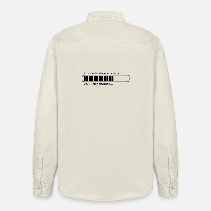 Procrastination in progress ... - Relaxed Fit Unisex Organic Hemd von Stanley/Stella - Natur