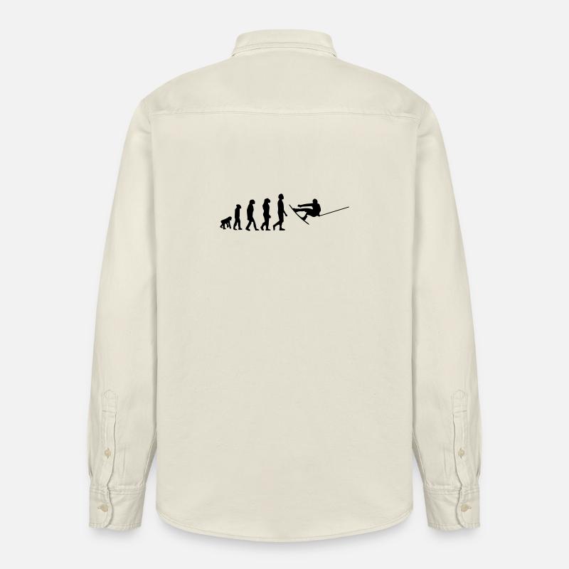 Wakeboard,Shred,Wakeboarder,Wakeboarding,Wake - Relaxed Fit Unisex Organic Hemd von Stanley/Stella - Natur