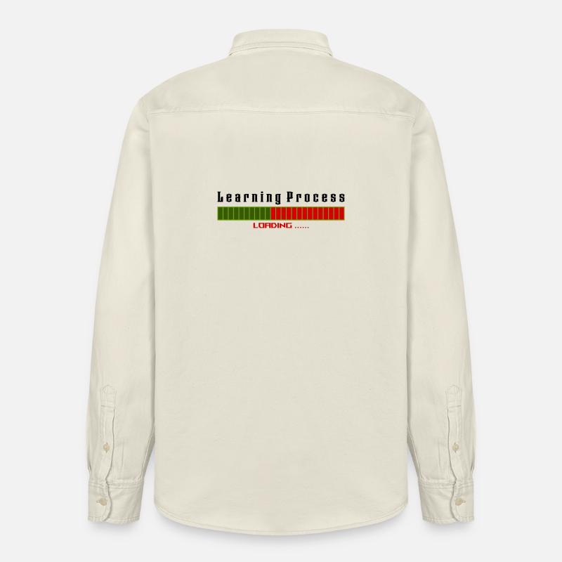 Learning Process Loading white shirt - Relaxed Fit Unisex Organic Hemd von Stanley/Stella - Natur