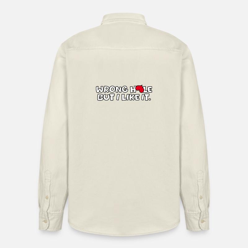 Wrong hole, but i like it - Relaxed Fit Unisex Organic Hemd von Stanley/Stella - Natur