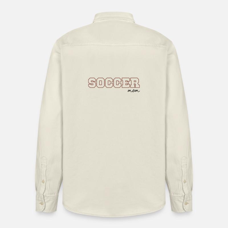 Maman Soccer - Chemise unisexe coupe décontractée bio Stanley/Stella - écru doux