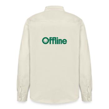 Offline-Modus - Relaxed Fit Unisex Organic Hemd von Stanley/Stella - Natur - Hinten - AI Model Male 178 light (178cm)