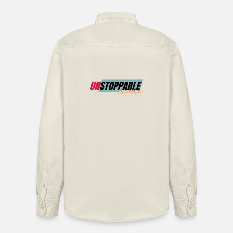 Unstoppable without limits - Relaxed Fit Unisex Organic Shirt by Stanley/Stella - soft Ecru