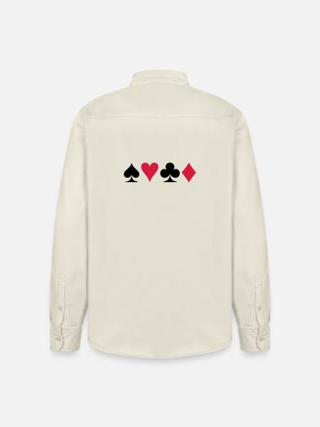 Poker (V) - Relaxed Fit Unisex Organic Shirt by Stanley/Stella - soft Ecru